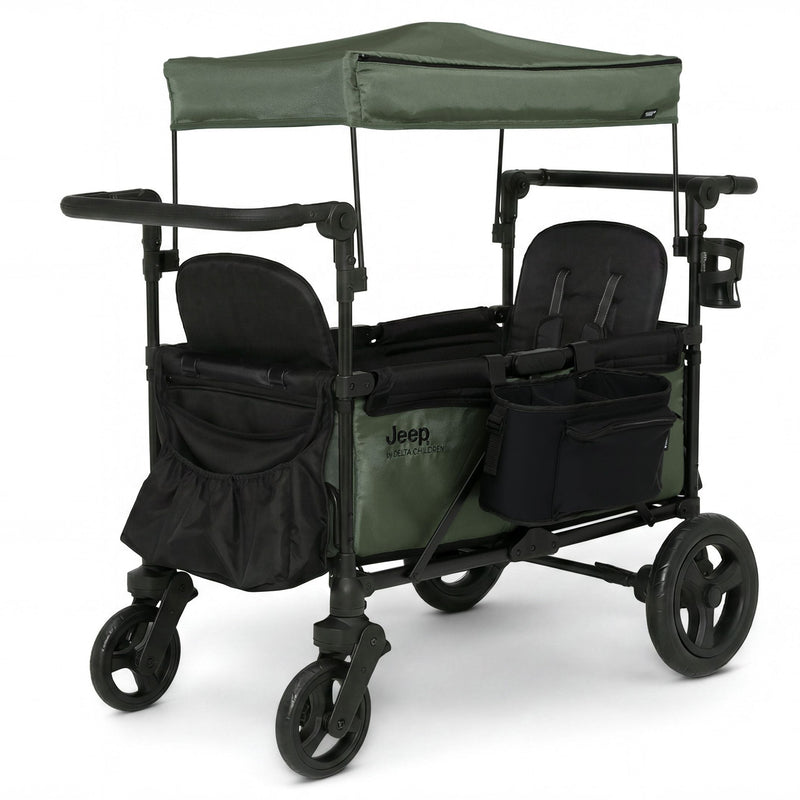 Jeep Deluxe Wrangler Wagon by Delta Children, Olive Green I2