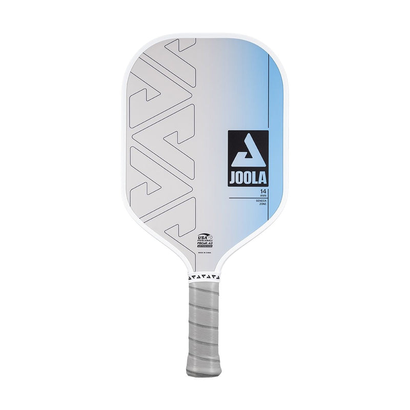 Joola Zone Hybrid Fibreglass & Carbon Fibre 14mm Pickleball Paddle with Feel-Tec Grip, USAPA Approved, White/Blue V0