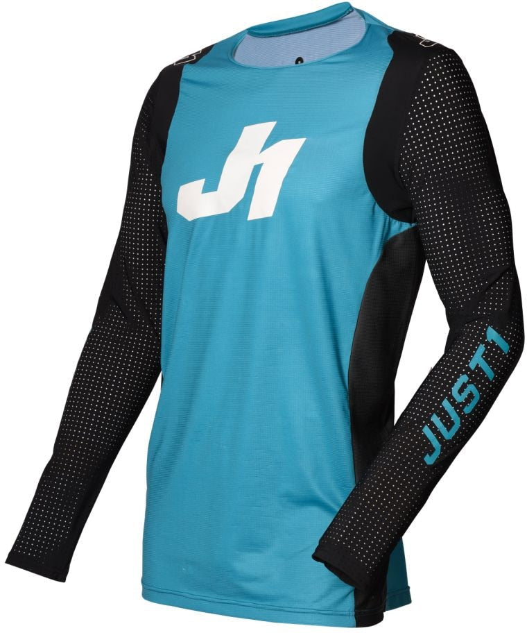 Just1 Youth Flex Motocross Jersey, Blue/Black/White A3