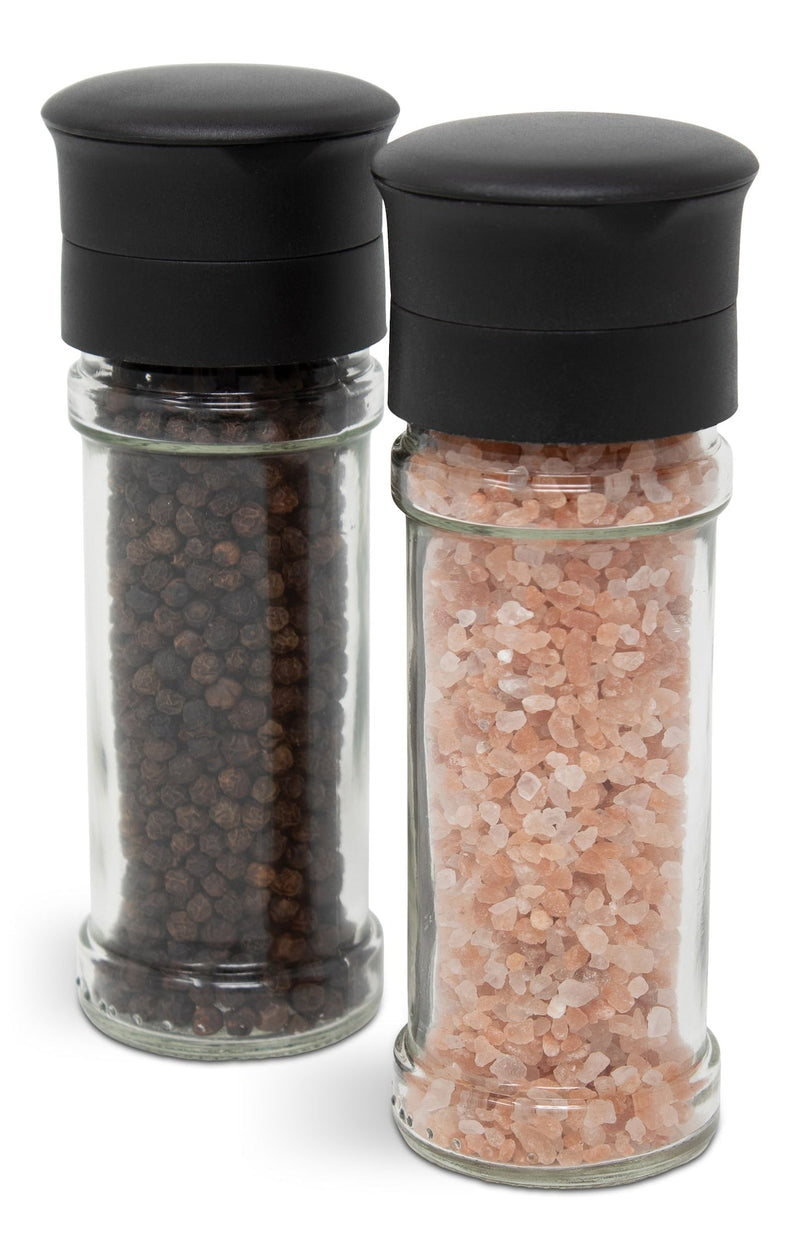 Kamenstein Glass Salt & Pepper Grinder Mill Set, Pre-Filled, 5.2-in, 2-pc G6