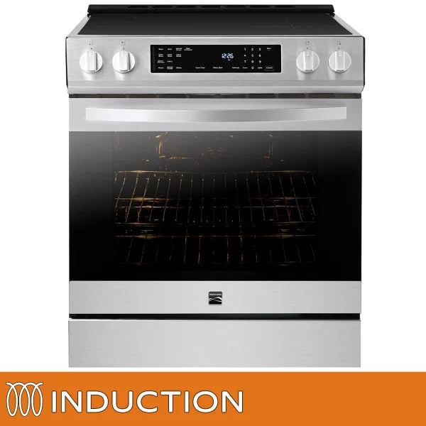 Kenmore 30 in. 5 cu ft. Stainless Steel Digital Control Induction Range with True Convection and Air Fry Q0