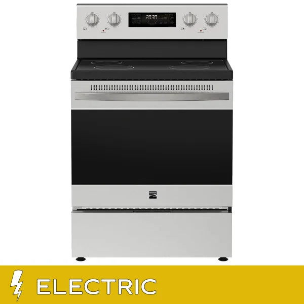 Kenmore 30 in. 5 cu ft. Stainless Steel Electric 4 Burner True Convection Range with Air Fry O0