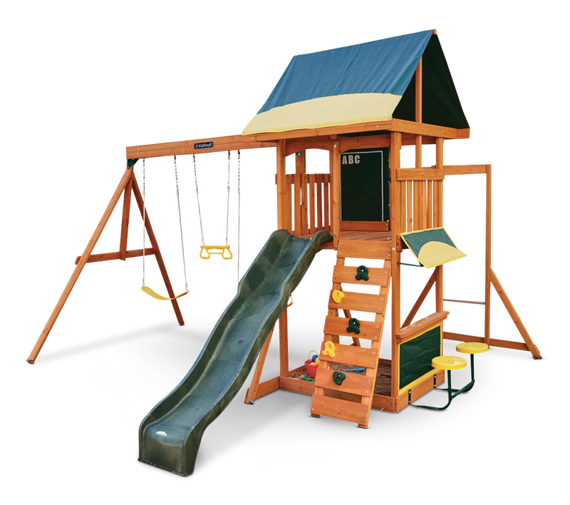 KidKraft Brightside Outdoor Cedar Wooden Swing/Play Set, Ages 3-10 P4