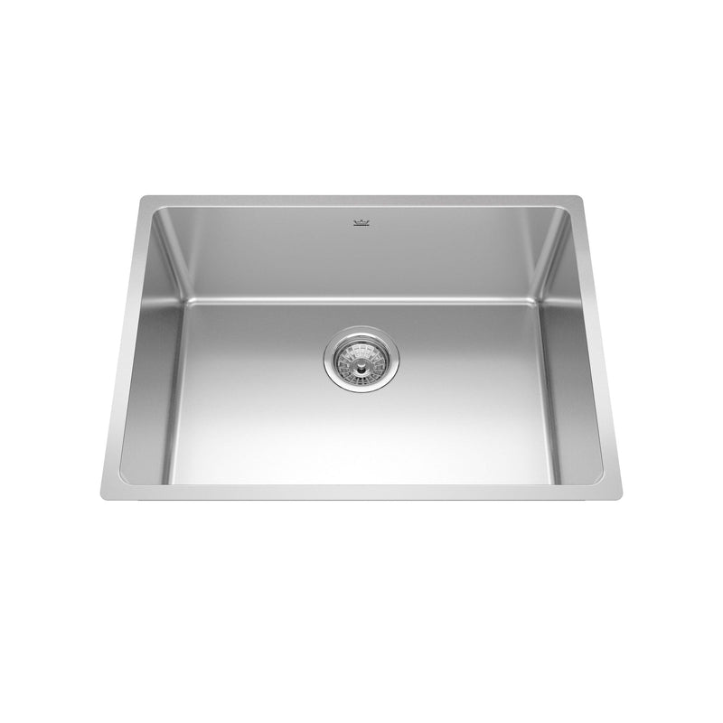 Kindred Brookmore Undermount Single Bowl Kitchen Sink, 24.6-in x 18.1-in x 9-in, Stainless Steel F5