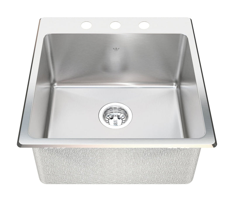 Kindred Steel Queen Dual Laundry Mount Single Sink,10-in deep J8
