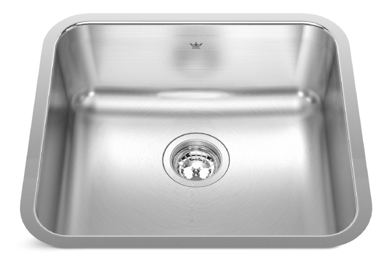 Kindred Steel Queen Undermount Single Bowl Kitchen Sink, 19.75-in x 17.75-in x 8-in, Stainless Steel U4