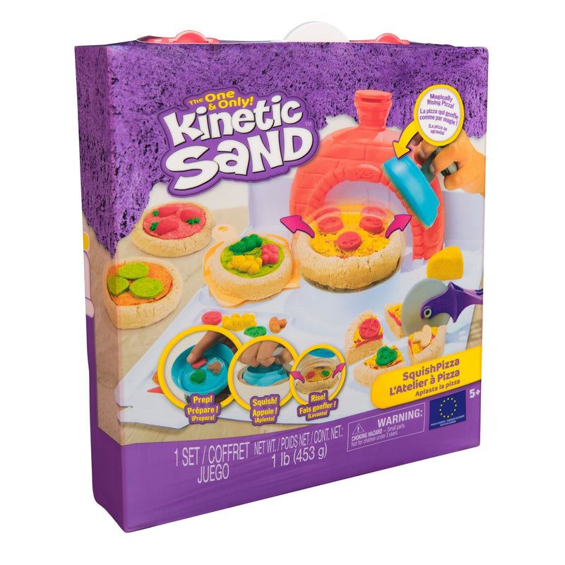 Kinetic Sand 4-Colour SquishPizza Set with Rising Action P0
