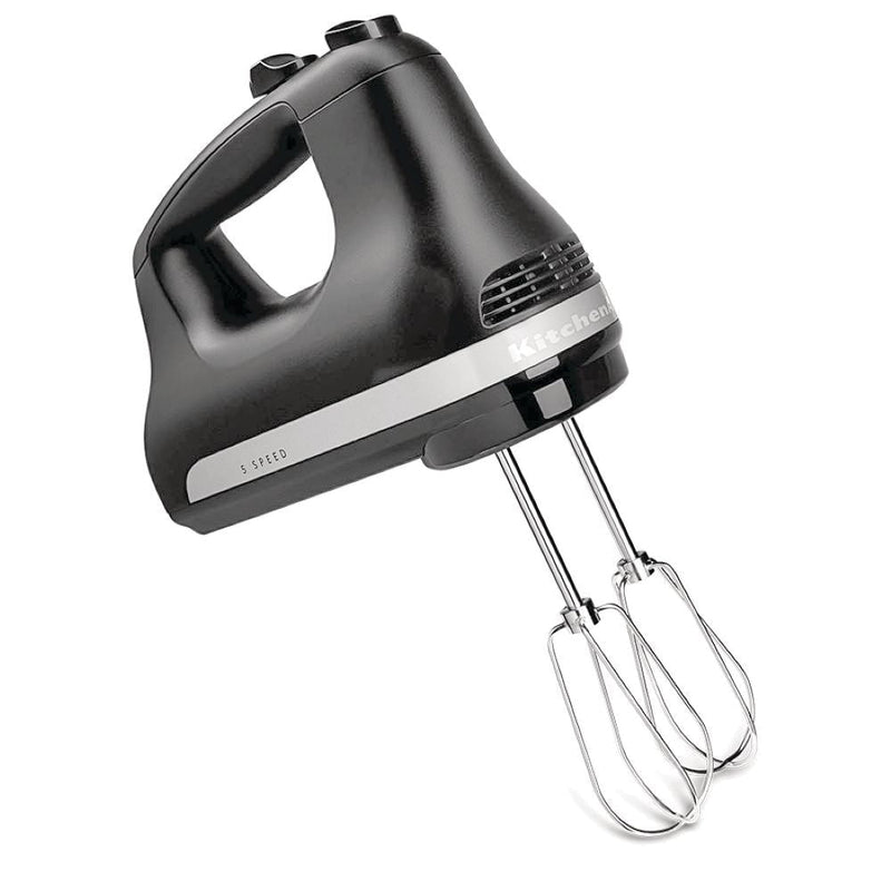 Kitchen Aid Compact 5-Speed Hand Mixer with Stainless Steel Accessories, Black M5