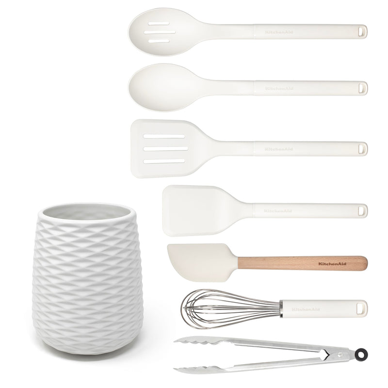 KITCHENAID CLASSIC 8PC SET WITH CROCK, PROCELAIN F6