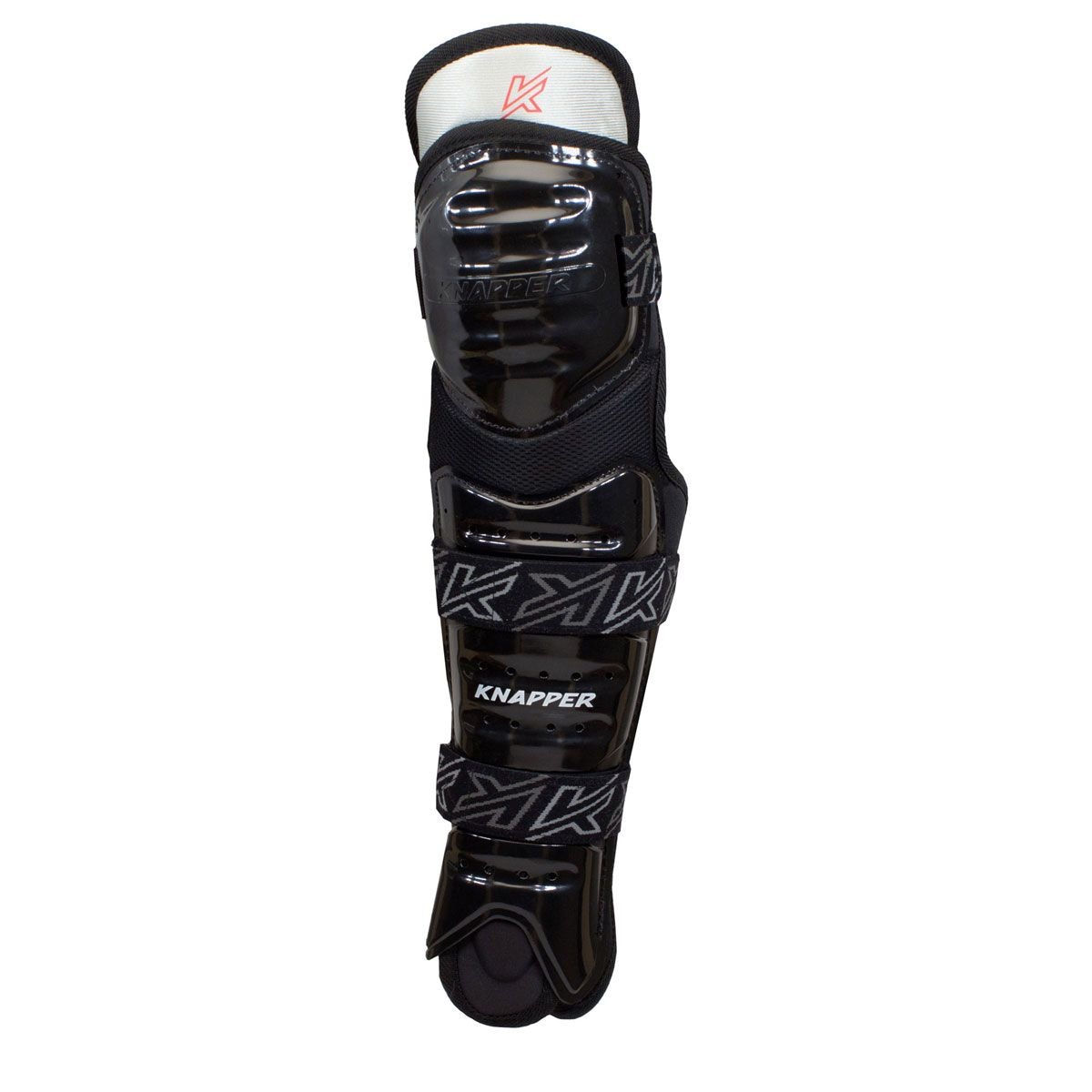 Knapper AK5 Dek Hockey Shin Guards, Black, Assorted Sizes