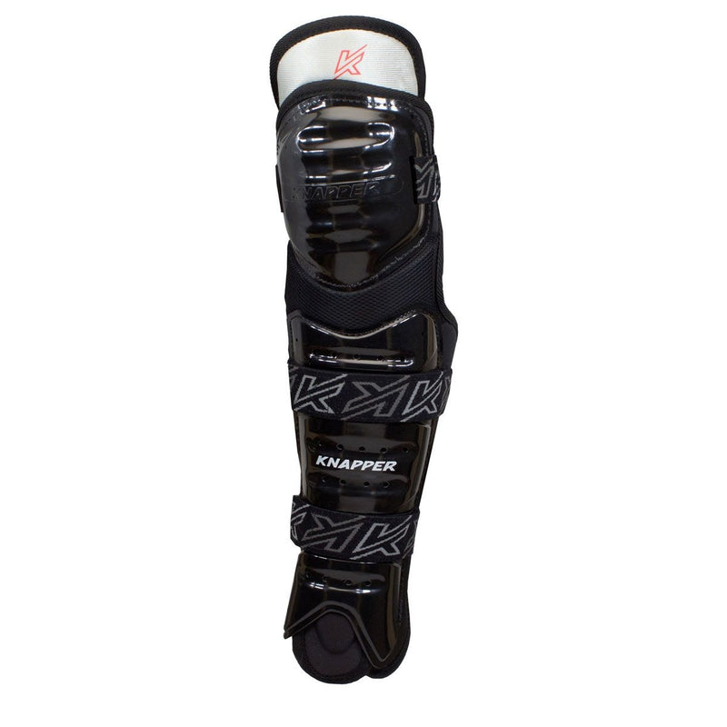 Knapper AK5 Dek Hockey Shin Guards, Black, Assorted Sizes W2