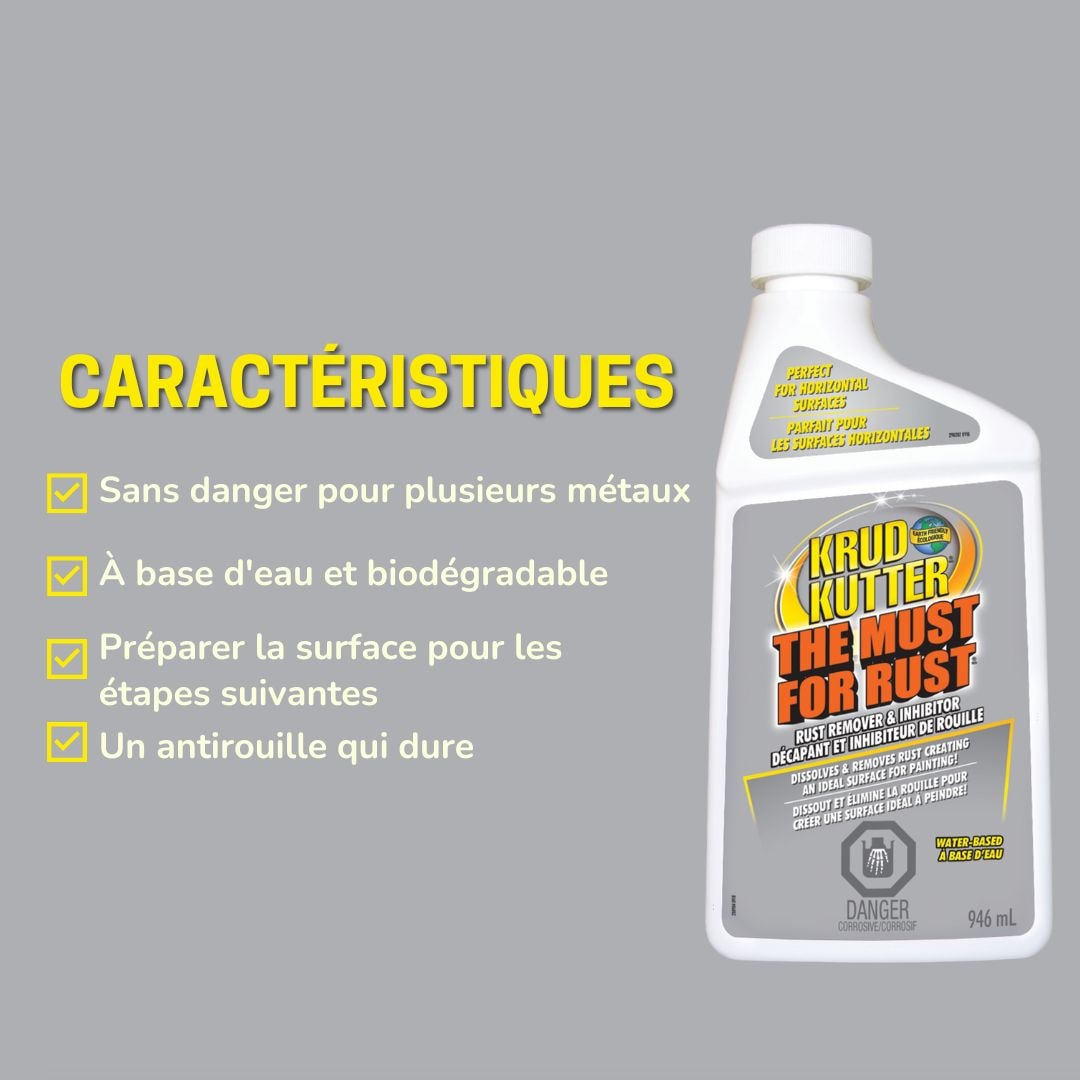 Krud Kutter Water-Based Liquid Rust Remover & Inhibitor, Biodegradable, 946-mL