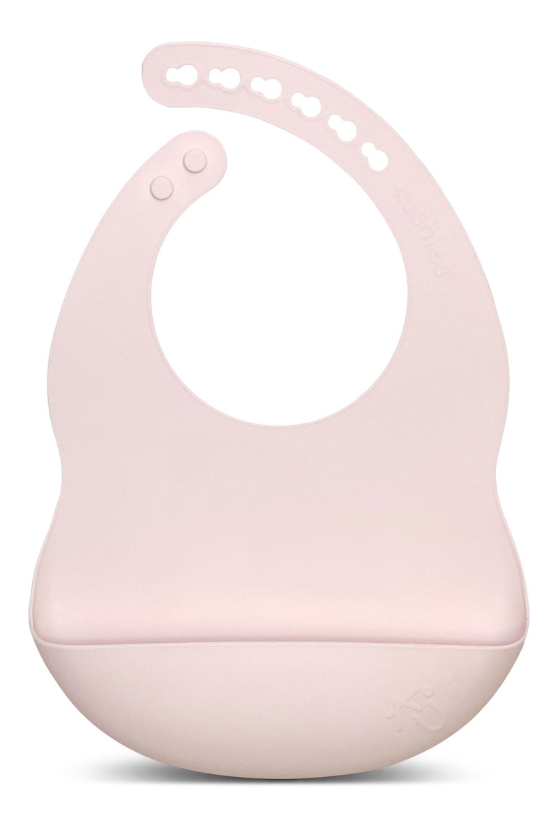 Kushies Silibib Silicone Feeding Bib, Pink X3