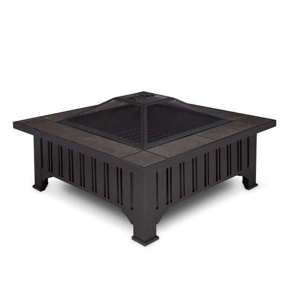 Lafayette Square Wood Burning Fire Pit in Black, 34-in M5
