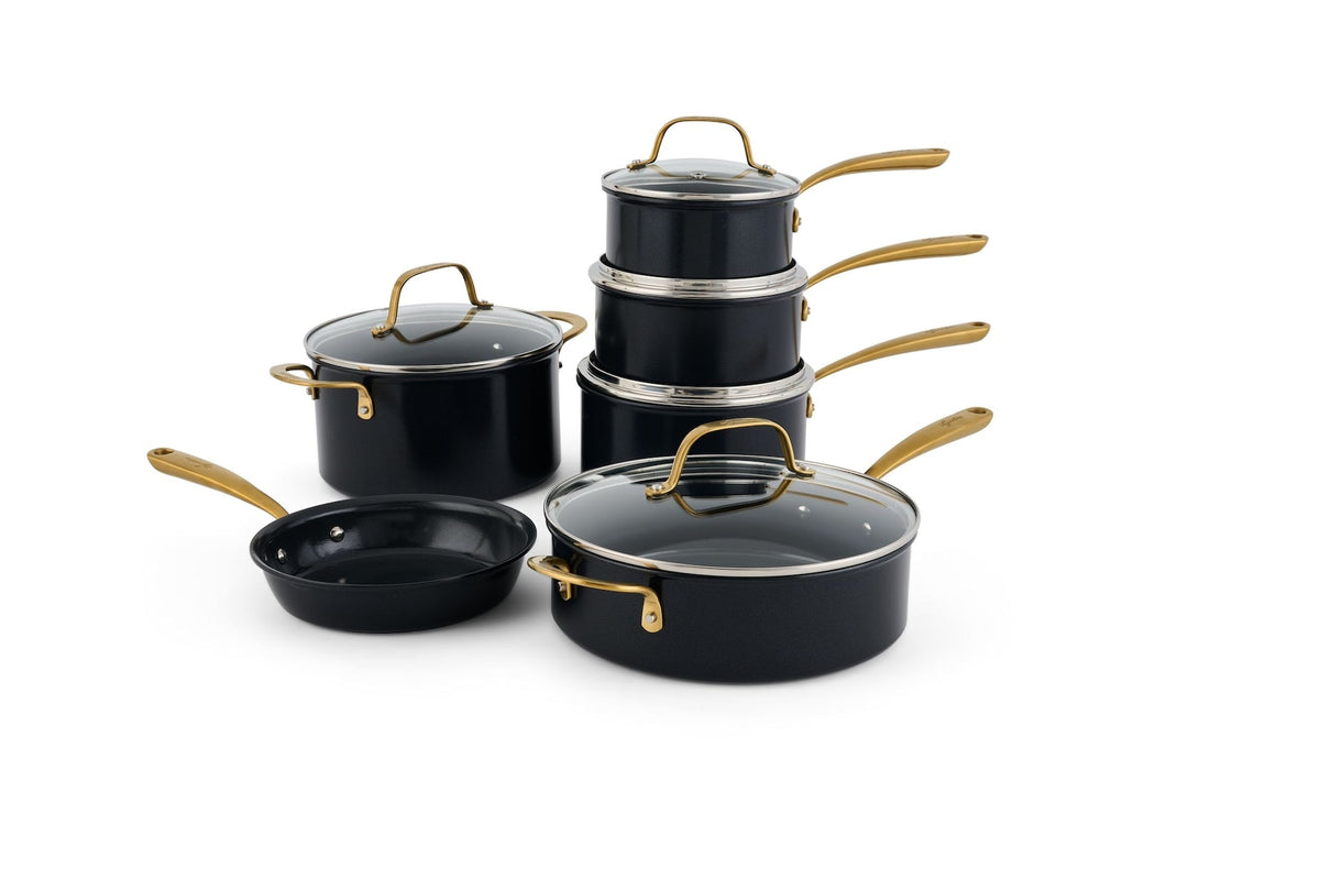 Lagostina Eleganza Ceramic Pro Non-Stick Cookware Set, 11-pc