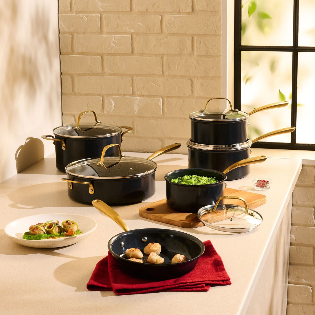 Lagostina Eleganza Ceramic Pro Non-Stick Cookware Set, 11-pc
