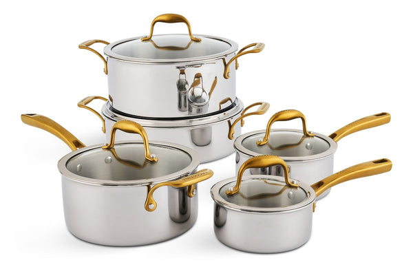 Lagostina Finezza 5-Ply Clad Stainless Steel Cookware Set, 10-pc Z7