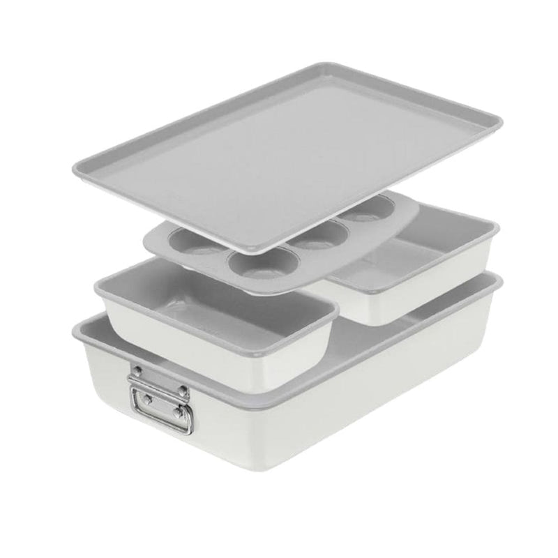 Lagostina Premium Stackable Cream Non-Stick Bakeware Set, 5-pc B7