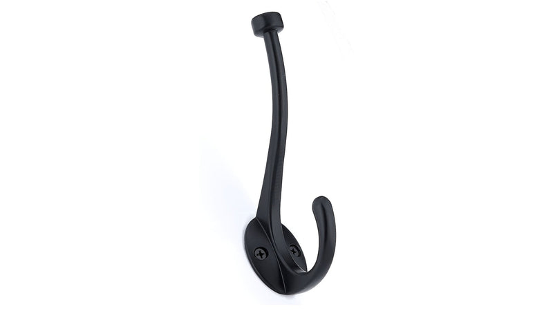 Large Traditional Double Hook, Matte Black X7