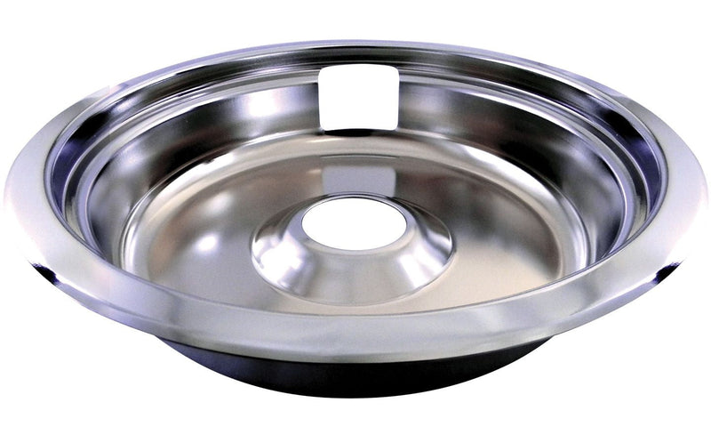 Laser 62470 Universal Stove Drip Pan with Trim Ring, Bright Chrome, 8-in Q8