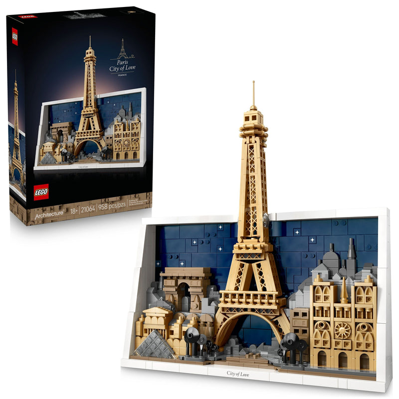 LEGO Architecture Landmarks Paris – City Of Love Building Set - 21064, 958-pcs, Ages 18+ X6
