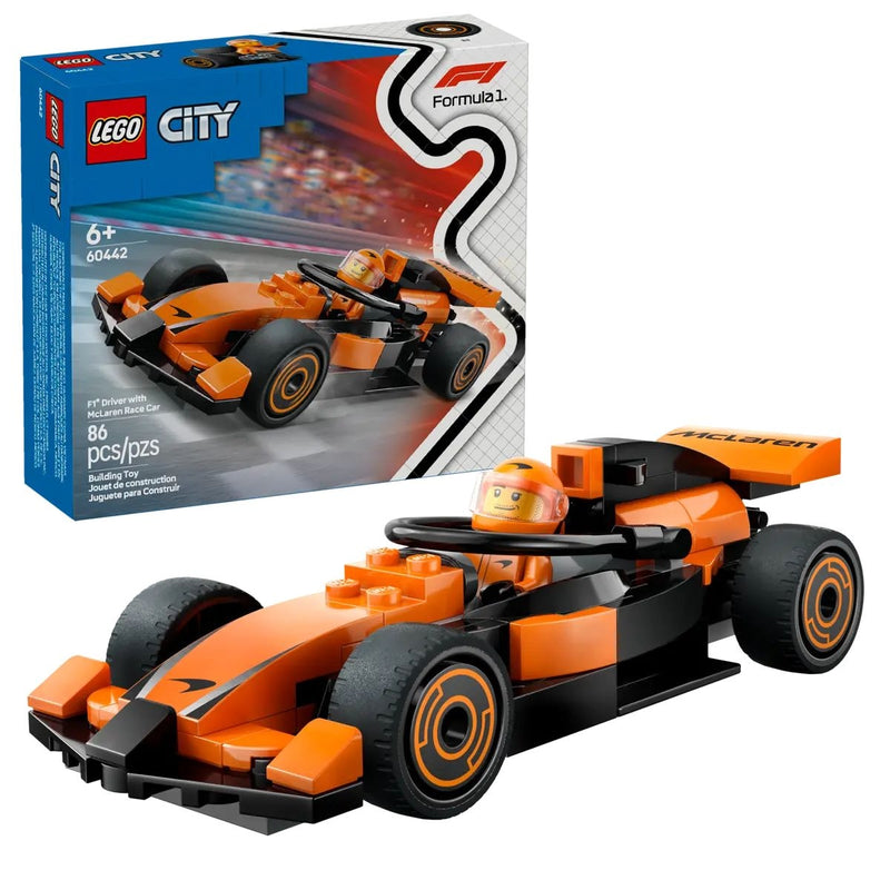 Lego City 60442 F1 Driver with McLaren Race Car, 86-pc X2