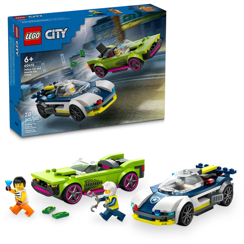 LEGO City Police Car and Muscle Car Chase - 60415, 213-pcs, Ages 6+ Z9