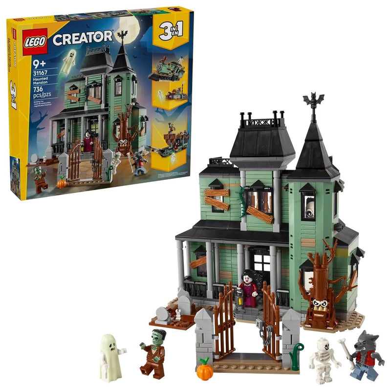 LEGO Creator 3-in-1 Haunted Mansion - 31167, 736-pcs, Ages 9+ U3