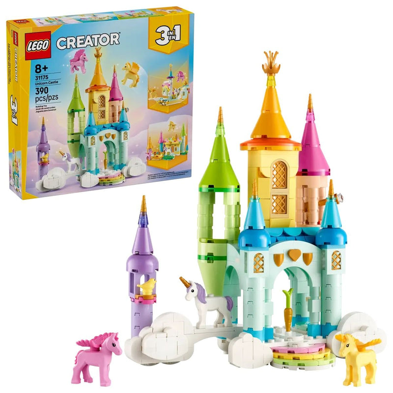 LEGO Creator 3-in-1 Unicorn Castle - 31175, 390-pcs, Ages 8+ R3
