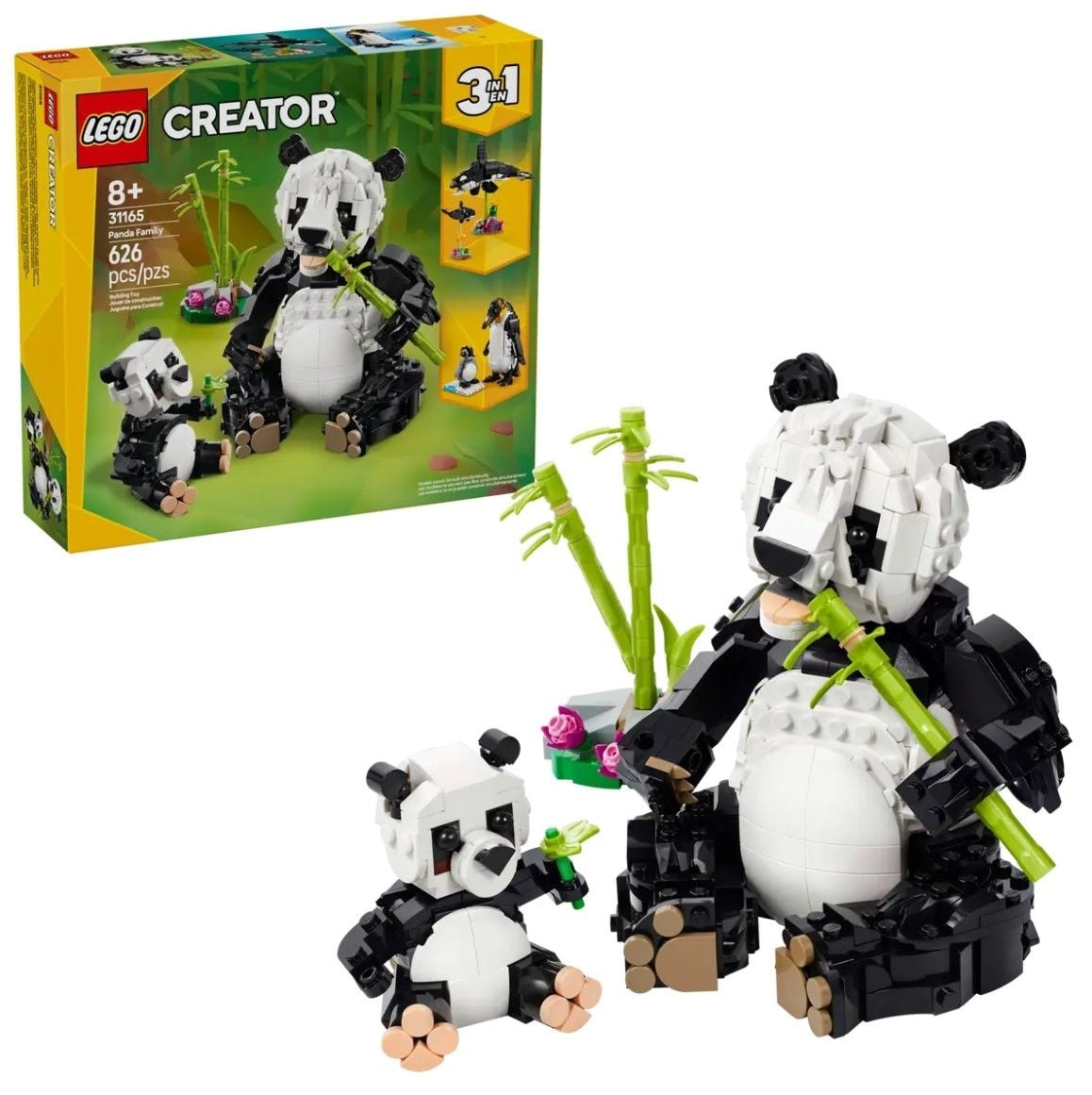 LEGO Creator Wild Animals: Panda Family - 31165, 626-pcs, Ages 8+