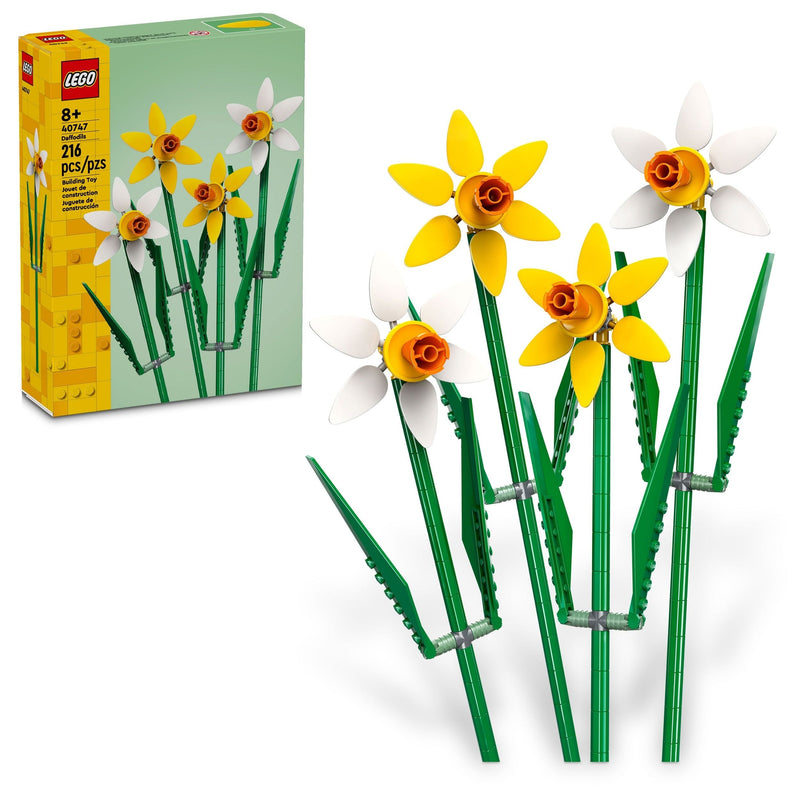LEGO Daffodils Celebration Gift, Yellow and White Daffodils - 40747, 216-pcs, Ages 8+ F3
