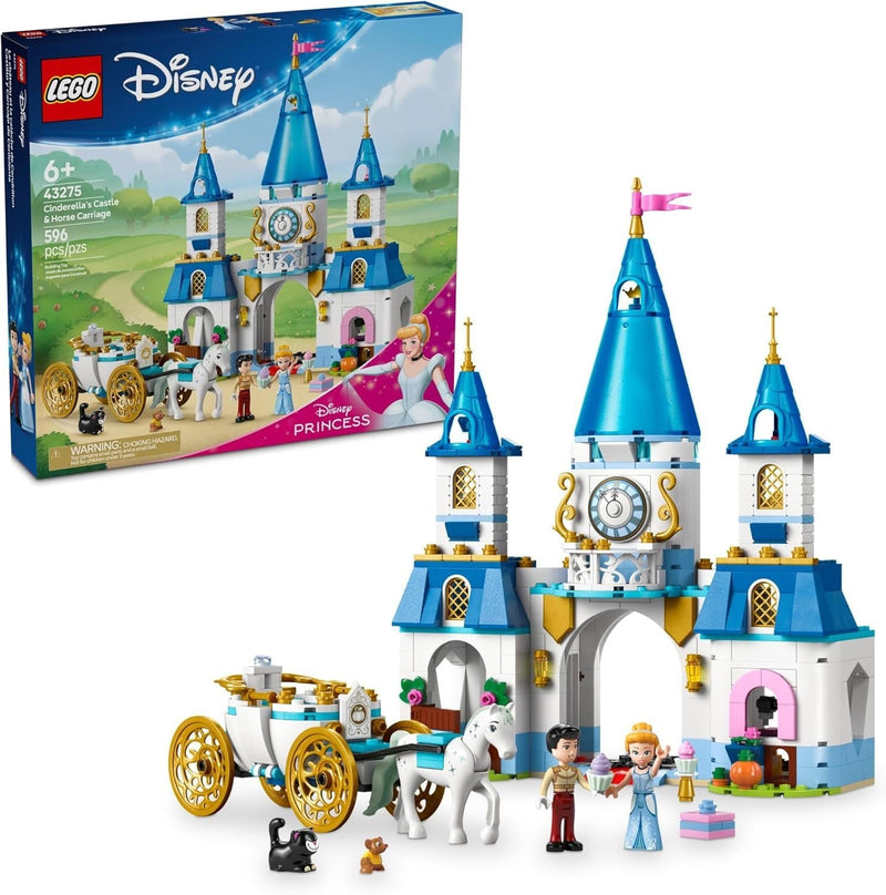 LEGO Disney Cinderella's Castle & Horse Carriage - 43275, 596-pcs, Ages 6+ T4