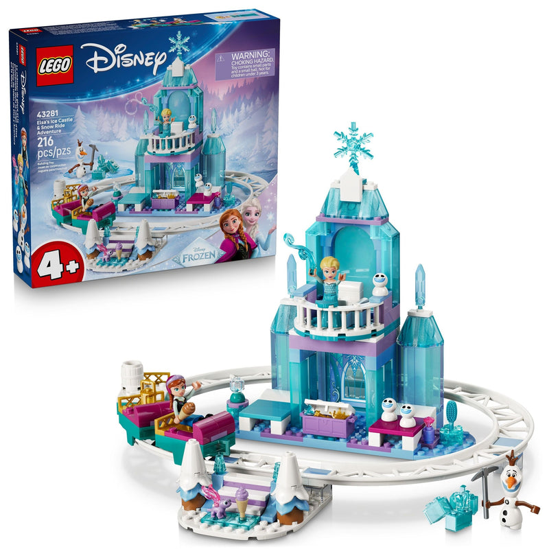 LEGO Disney Frozen Elsa's Ice Castle & Snow Ride Adventure Building Set - 43281, 216-pcs, Ages 4+ B9