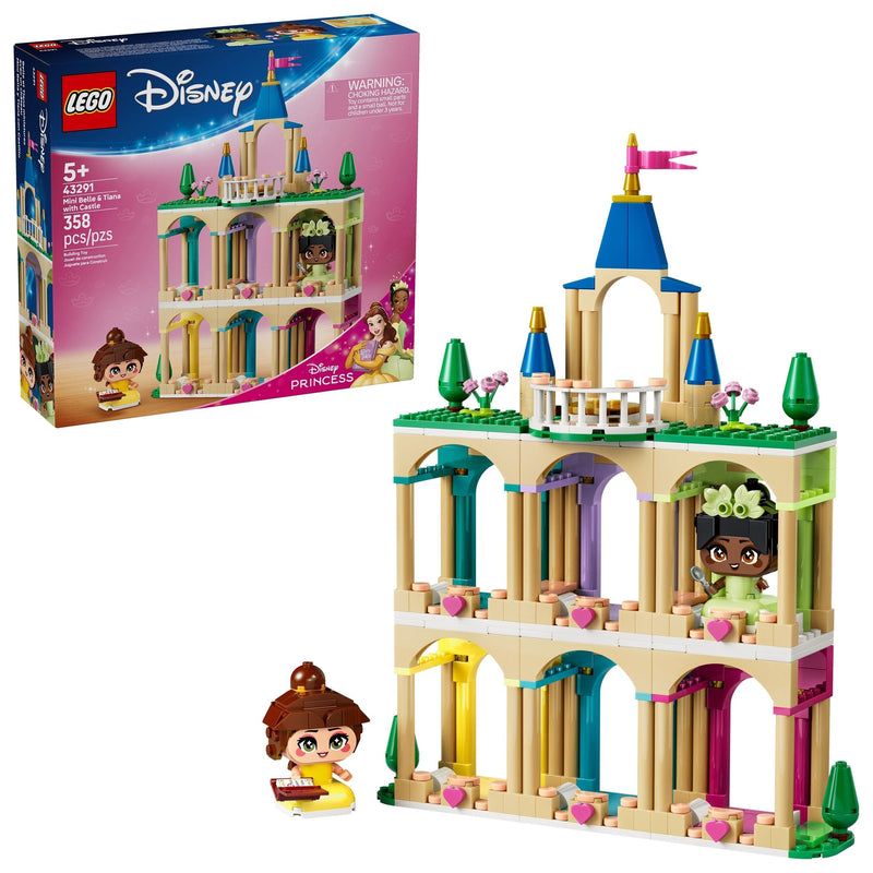 LEGO Disney Princess Mini Belle & Tiana with Castle Toy Building Set - 43291, 358-pcs, Ages 5+ M8