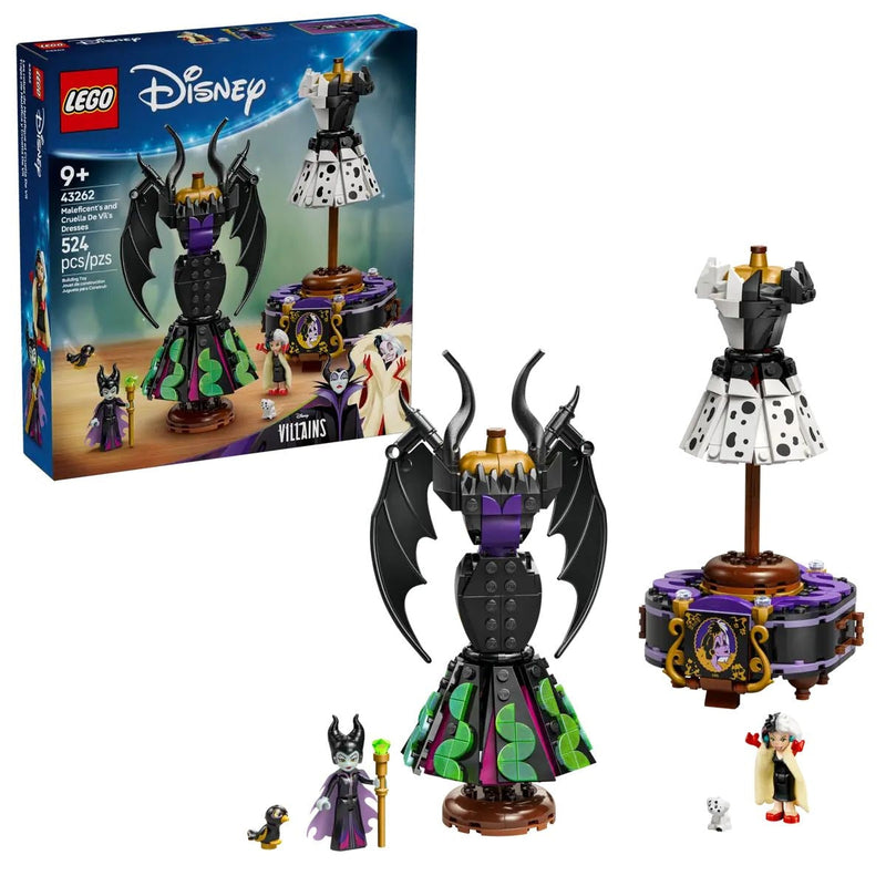 LEGO Disney Villains Maleficent’s and Cruella De Vil’s Dresses - 43262, 524-pcs, Ages 9+ Z4