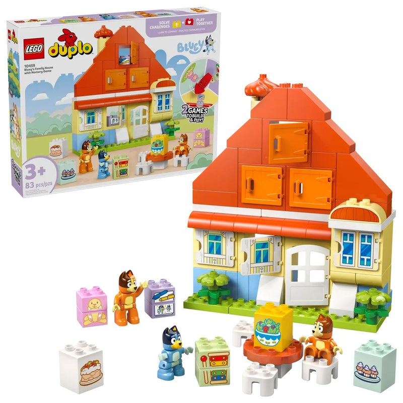 LEGO Duplo Bluey's Family House with Memory Game - 10459, 83-pcs, Ages 3+ B8