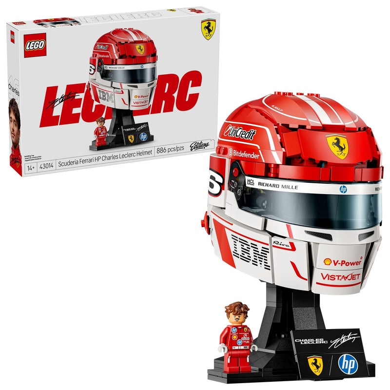 LEGO Editions Scuderia Ferrari HP Charles Leclerc Helmet - 43014, 886-pcs, Ages 14+ I0