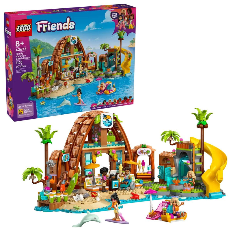 LEGO Friends 42673 Family Vacation Beach Resort for Ages 8+, 1140-pc T1