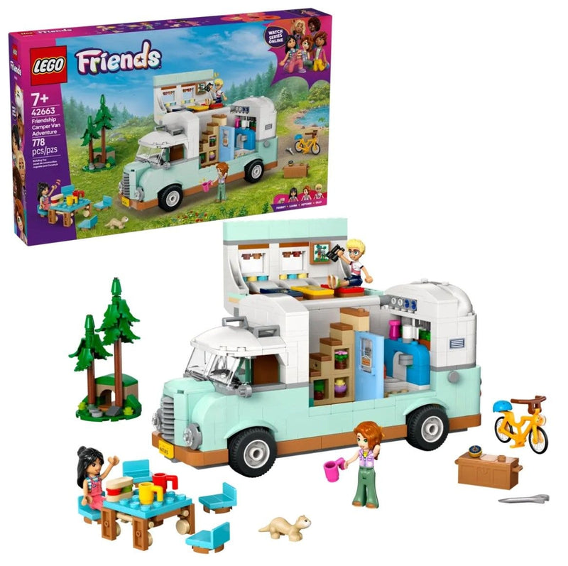 LEGO Friends Friendship Camper Van Adventure Set - 42663, 778-pcs, Ages 7+ C9