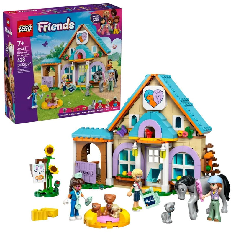 LEGO Friends Horse and Pet Vet Clinic Set - 42651, 428-pcs, Ages 7+ Z3