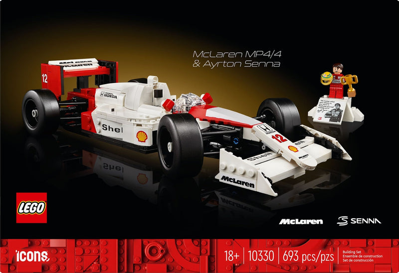 LEGO Icons McLaren MP4/4 & Ayrton Senna Race Car- 10330, 693-pcs, Ages 18+ P7