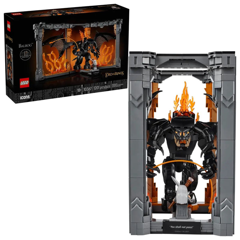 LEGO Icons The Lord of the Rings: Balrog Book Nook - 10367, 1201-pcs, Ages 18+ Y8
