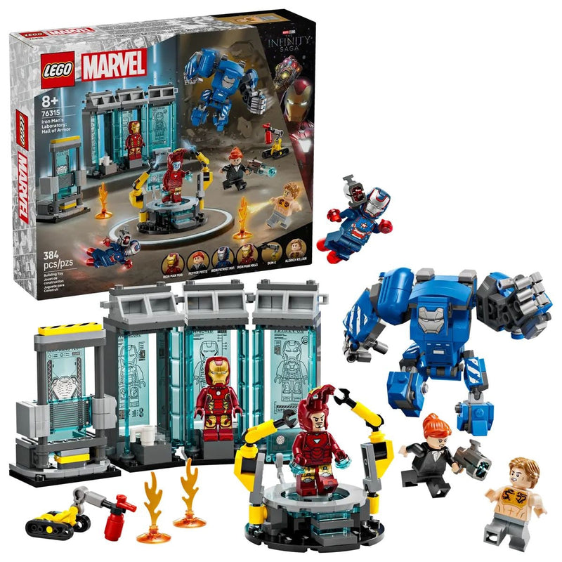 LEGO Marvel 76315 Iron Man's Laboratory: Hall of Armor, 384-pc N6