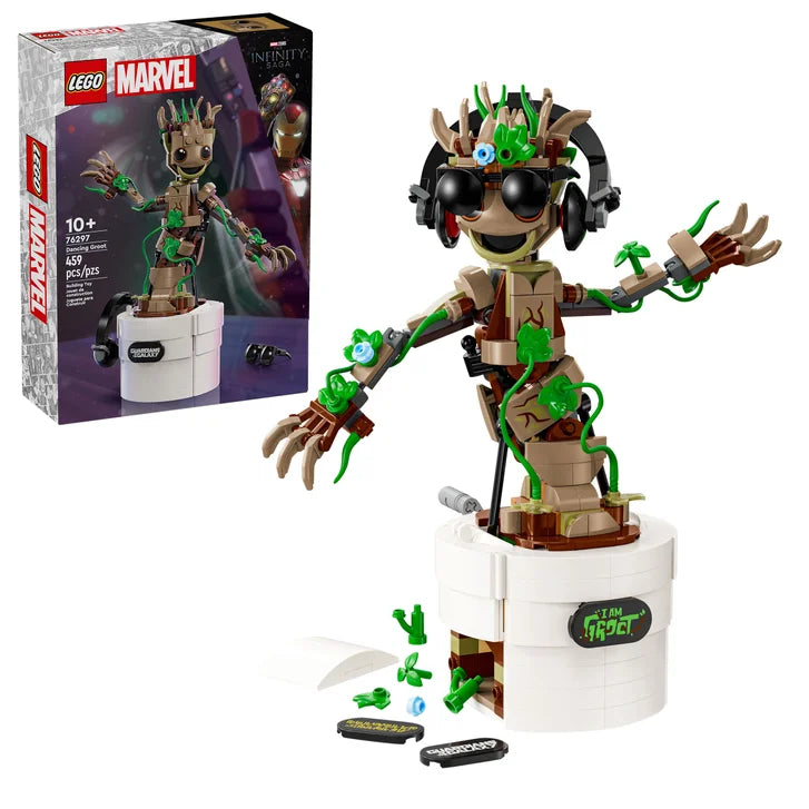 LEGO Marvel Dancing Groot, Animated Guardians of the Galaxy Toy 76297 K0