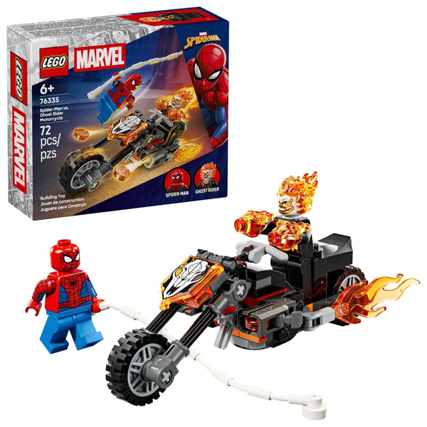 LEGO Marvel Spider-Man vs. Ghost Rider Motorcycle - 76335, 72-pcs, Ages 6+ Y7