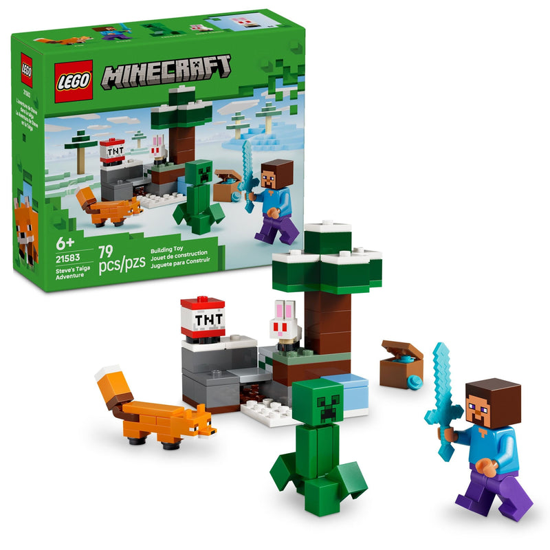 LEGO Minecraft Steve’s Taiga Adventure Toy Building Set - 21583, 79-pcs, Ages 6+ V5