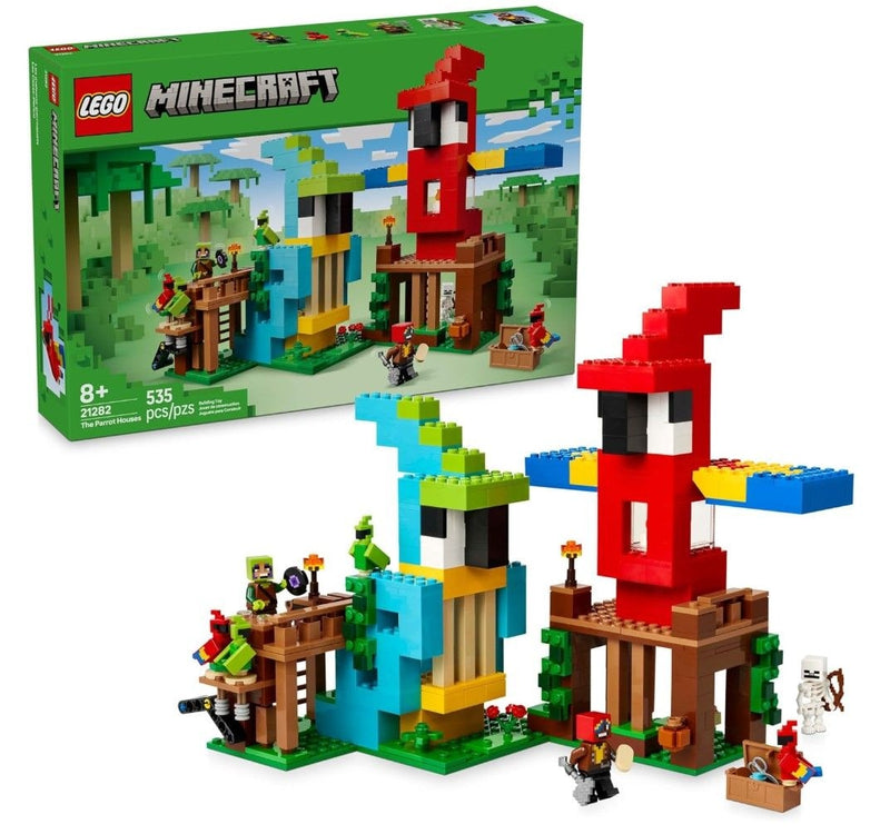 LEGO Minecraft The Parrot Houses Building Toy - 21282, 535-pcs, Ages 8+ D4