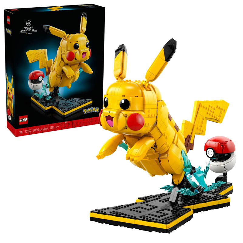 LEGO Pokémon Pikachu and Poké Ball - 72152, 2050-pcs, Ages 18+ C0