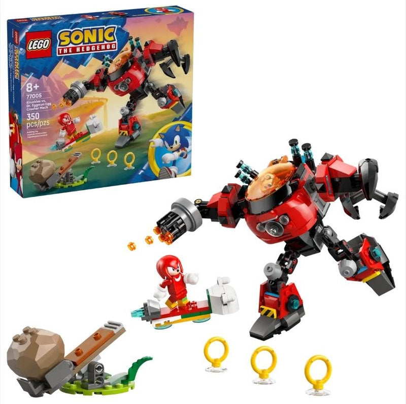 LEGO Sonic Knuckles vs. Dr. Eggman Egg Crusher Mech - 77005, 350-pcs, Ages 8+ H1