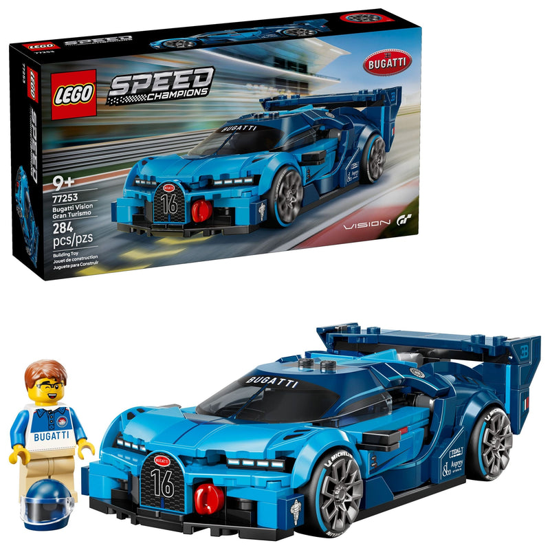 LEGO Speed Champions Bugatti Vision Gran Turismo Hyper Sports Car - 77253, 284-pcs, Ages 9+ E3